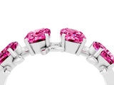 White gold Four-Stone Elongated Cushion Pink Sapphire Band with Nature-Inspired Prong Setting_10