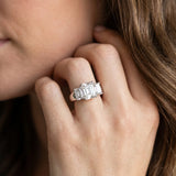 White gold Four-Stone Radiant Cut Diamond Ring with Prong Setting_6