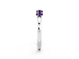 White gold Four-Stone Round Amethyst Prong-Set Band_20