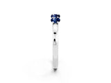 White gold Four-Stone Round Blue Sapphire Prong-Set Band_20