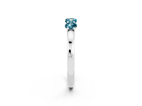 White gold Four-Stone Round Blue Topaz Prong-Set Band_20