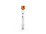 White gold Four-Stone Round Citrine Prong-Set Band_20