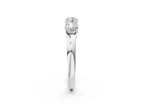 White gold Four-Stone Round Cut Diamond Prong-Set White Gold Band_14