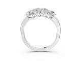 White gold Four-Stone Round Cut Diamond Prong-Set White Gold Band_15