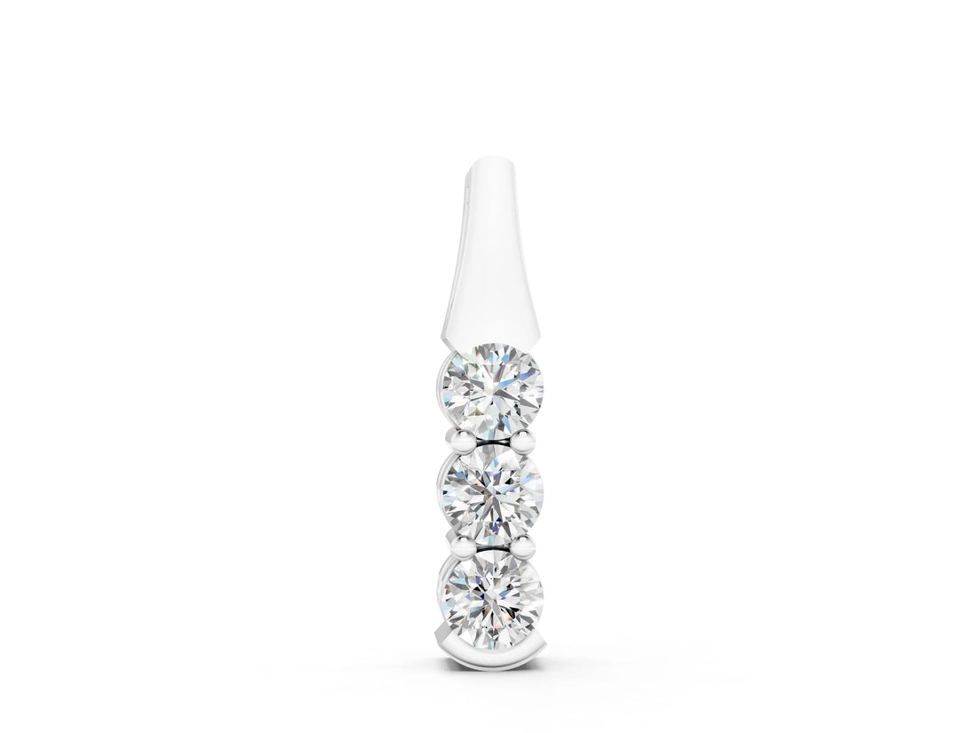 White gold Four-Stone Round Diamond Channel-Set Pendant_6
