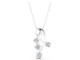White gold Four-Stone Round Diamond Prong-Set Pendant_14