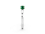 White gold Four-Stone Round Emerald Prong-Set Band_20