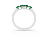 White gold Four-Stone Round Emerald Prong-Set Band_21