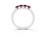 White gold Four-Stone Round Garnet Prong-Set Band_21
