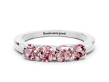 White gold Four-Stone Round Morganite Prong-Set Band_18