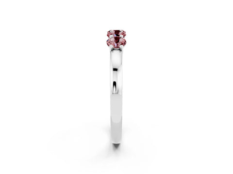 White gold Four-Stone Round Morganite Prong-Set Band_20