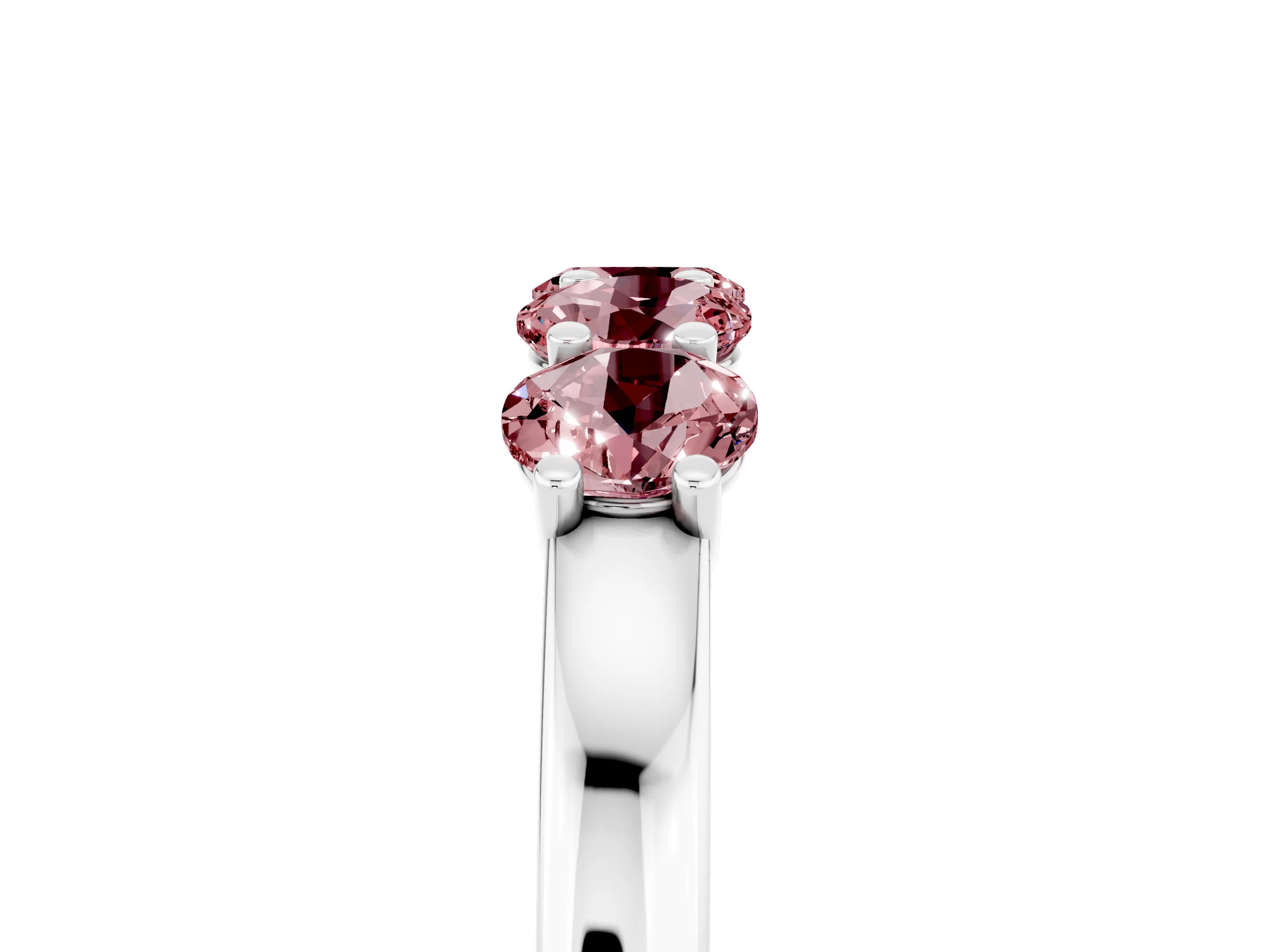 White gold Four-Stone Round Morganite Prong-Set Band_23