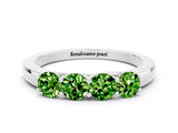 White gold Four-Stone Round Peridot Prong-Set Band_18