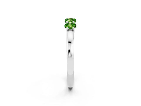 White gold Four-Stone Round Peridot Prong-Set Band_20