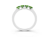 White gold Four-Stone Round Peridot Prong-Set Band_21