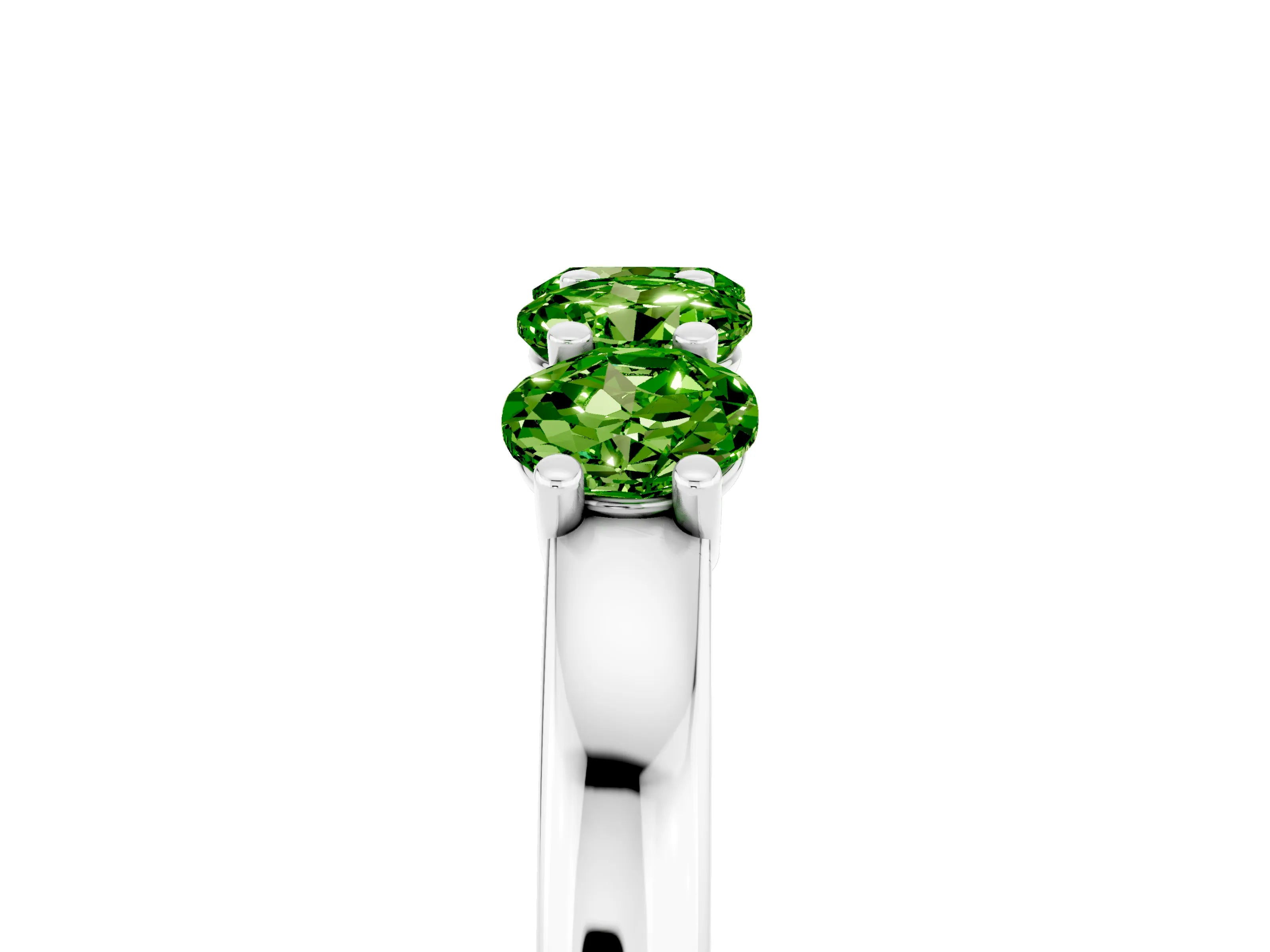 White gold Four-Stone Round Peridot Prong-Set Band_23