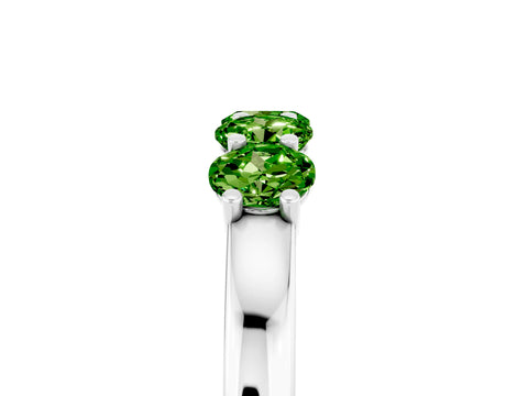 White gold Four-Stone Round Peridot Prong-Set Band_23