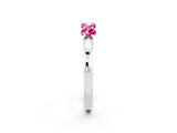 White gold Four-Stone Round Pink Sapphire Prong-Set Band_20