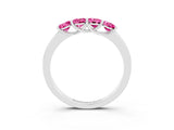 White gold Four-Stone Round Pink Sapphire Prong-Set Band_21