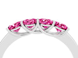 White gold Four-Stone Round Pink Sapphire Prong-Set Band_22