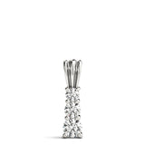 White gold Four-Stone Round Prong-Set Diamond Pendant 1