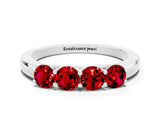 White gold Four-Stone Round Ruby Prong-Set Band_18