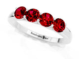 White gold Four-Stone Round Ruby Prong-Set Band_19