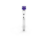 White gold Four-Stone Round Tanzanite Prong-Set Band_20