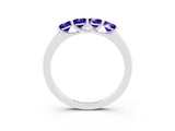 White gold Four-Stone Round Tanzanite Prong-Set Band_21