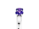White gold Four-Stone Round Tanzanite Prong-Set Band_23