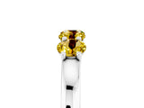White gold Four-Stone Round Yellow Sapphire Prong-Set Band_23