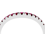 White gold Garnet Pavé Curved Wedding Band_10
