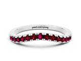 White gold Garnet Pavé Curved Wedding Band_6