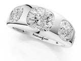 White gold Graduated Cushion Diamond Five-Stone Mens Band_1