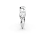 White gold Graduated Cushion Diamond Five-Stone Mens Band_2