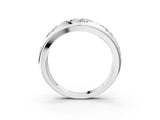 White gold Graduated Cushion Diamond Five-Stone Mens Band_3