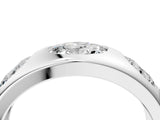 White gold Graduated Cushion Diamond Five-Stone Mens Band_4