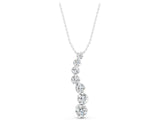 White gold Graduated Round Prong-Set Diamond Pendant_7