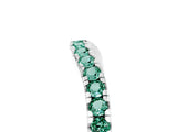 White gold Green Sapphire Pavé Curved Wedding Band_11