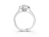 White gold Halo Cushion-Cut Diamond Pave Band Milgrain Prong Setting Ring_52