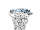 White gold Halo Fancy Blue Marquise Cut Cut Split Shank Diamond Ring with Four-Prong Setting_5
