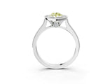 White gold Halo Fancy Yellow Marquise -Cut Diamond Pave Band Milgrain Prong Setting Ring_38