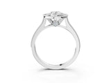 White gold Halo Oval-Cut Diamond Pave Band Milgrain Prong Setting Ring_52