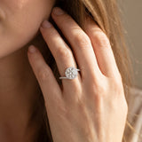 White gold Halo Round Cut Twisted Band Pavé Setting Ring_26