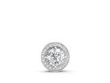 White gold Halo Round Diamond Four-Prong Pendant_8