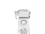 White gold Heart Brilliant Channel-Set Diamond Ring with Bezel Prong Setting_19