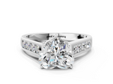 White gold Heart Brilliant Channel-Set Solitaire Ring with Four-Prong Setting_20