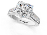 White gold Heart Brilliant Channel-Set Solitaire Ring with Four-Prong Setting_21