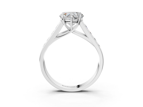 White gold Heart Brilliant Channel-Set Solitaire Ring with Four-Prong Setting_22