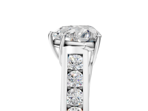 White gold Heart Brilliant Channel-Set Solitaire Ring with Four-Prong Setting_24